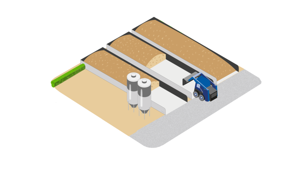 loading mixed ration dairy farm